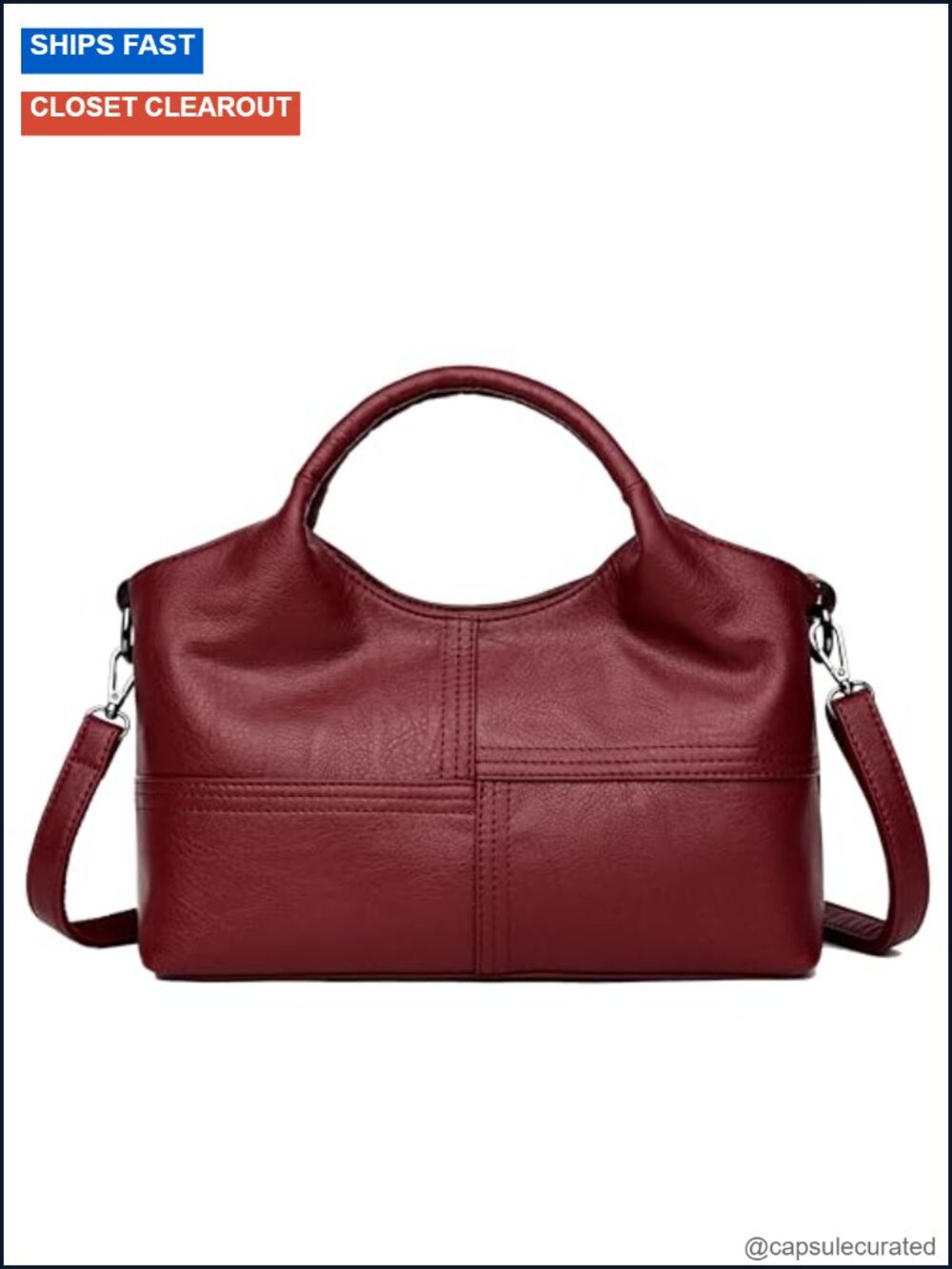 PU Leather Women's Tote Satchel Hobo Bag Shoulder Handbag
